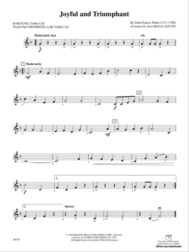 Joyful and Triumphant: Baritone T.C.