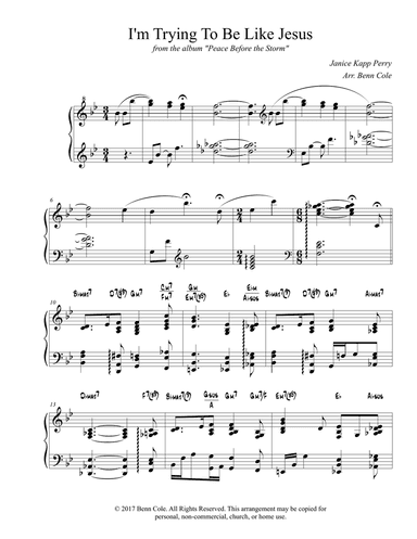 I'm Trying to be Like Jesus