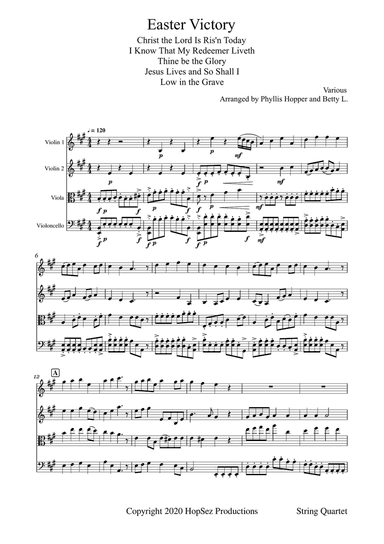 Easter Victory Medley - String Quartet