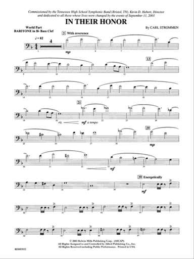 In Their Honor: WP B-flat Baritone B.C.