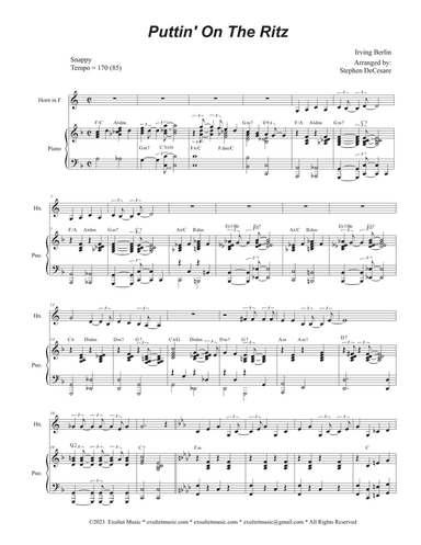 Puttin' On The Ritz (French Horn solo and Piano)