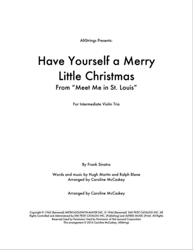 Have Yourself A Merry Little Christmas from MEET ME IN ST. LOUIS