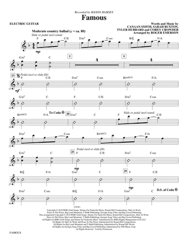 Famous (arr. Roger Emerson) - Electric Guitar