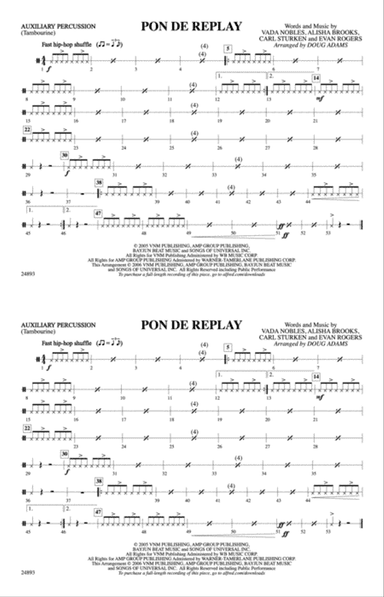 Pon de Replay: Auxiliary Percussion