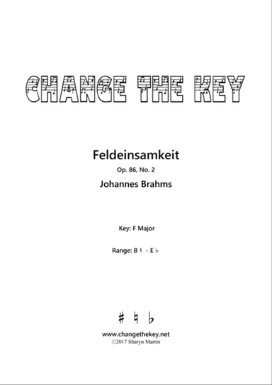 Feldeinsamkeit - F Major