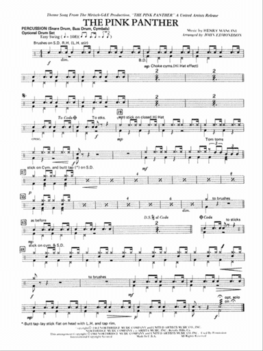 The Pink Panther: 1st Percussion
