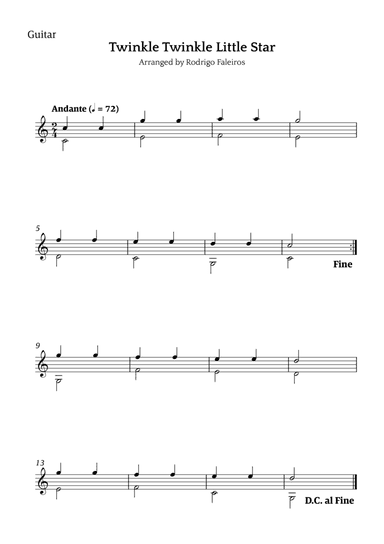 Twinkle Twinkle Little Star (for beginners)