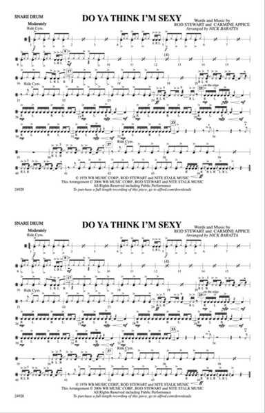 Do Ya Think I'm Sexy?: Snare Drum