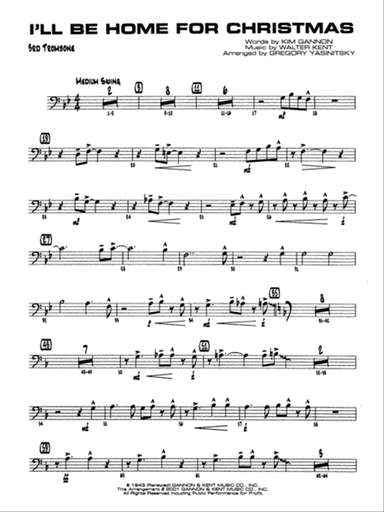 I'll Be Home for Christmas: 3rd Trombone