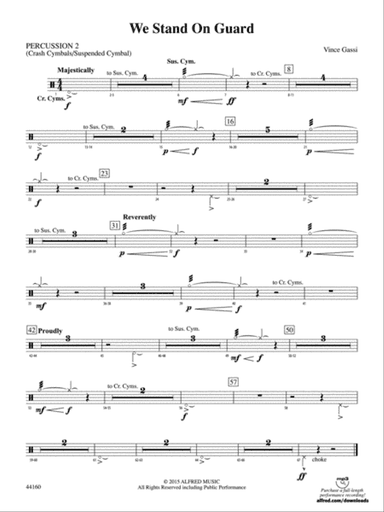 We Stand on Guard: 2nd Percussion