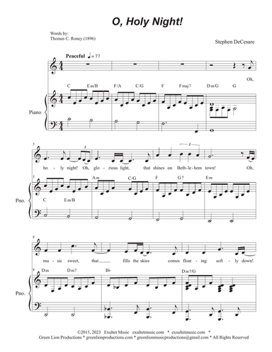 O, Holy Night! (Unison choir)