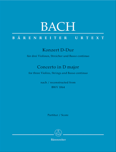 Concerto for three Violins, Strings and Basso continuo D major