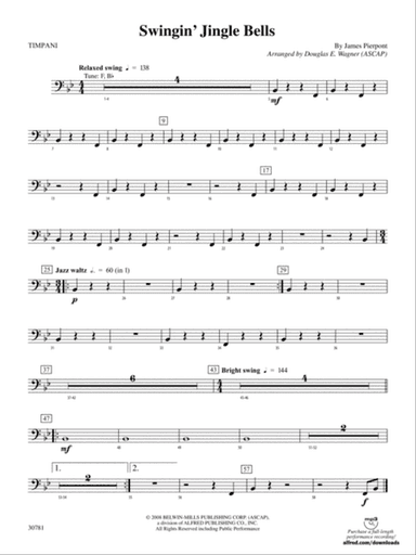 Swingin' Jingle Bells: Timpani