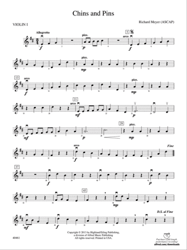 Chins and Pins: 1st Violin