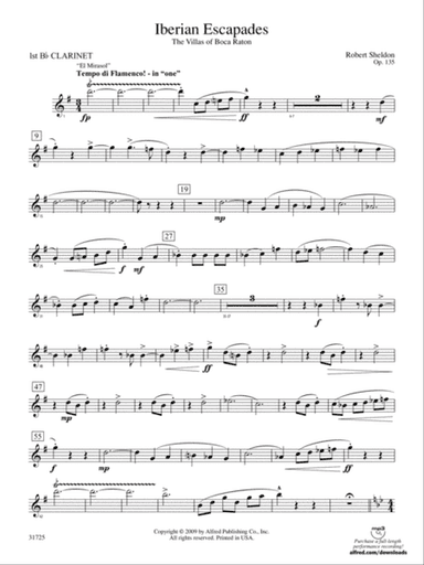 Iberian Escapades: 1st B-flat Clarinet
