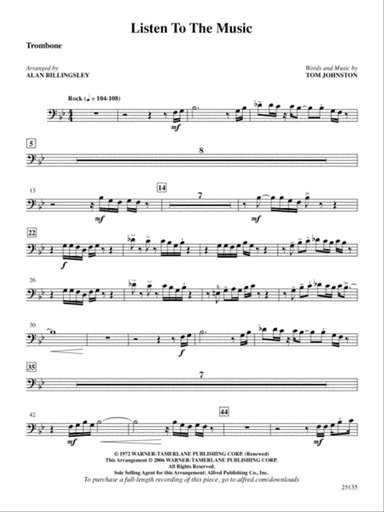 Listen to the Music: 1st Trombone