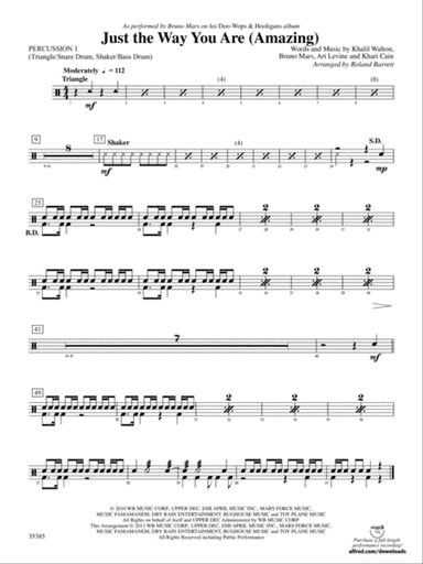 Just the Way You Are (Amazing): 1st Percussion