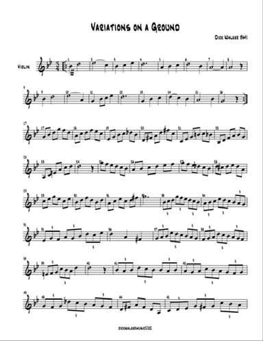 Variations on a Ground for Violin