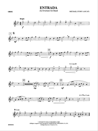 Entrada (An Overture for Band): Oboe