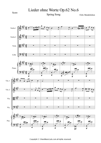 Lieder ohne Worte Op.62 No.6