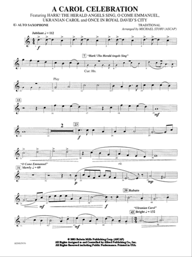 A Carol Celebration: E-flat Alto Saxophone