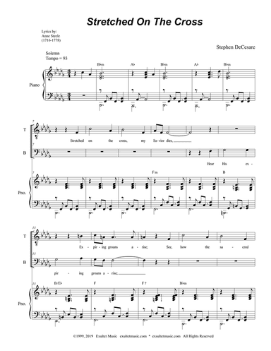 Stretched On The Cross (2-part choir - (TB)