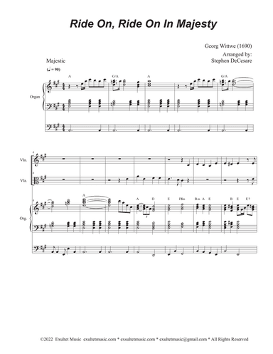 Ride On, Ride On In Majesty (Duet for Violin and Viola)
