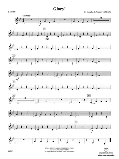 Glory!: 1st F Horn