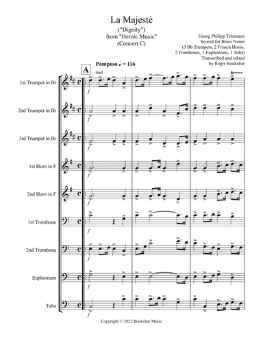 La Majeste (from "Heroic Music") (C) (Brass Nonet - 3 Trp, 2 Hrn, 2 Trb, 1 Euph, 1 Tuba)