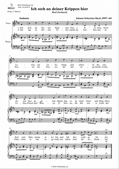 Ich steh an deiner Krippen hier, BWV 469 (B minor)