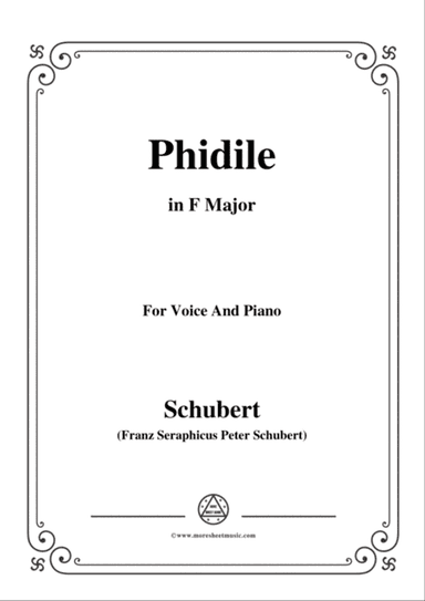 Schubert-Phidile,in F Major,for Voice&Piano