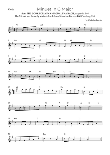 Minuet In G Major
