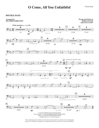 O Come, All You Unfaithful (arr. Heather Sorenson) - Double Bass
