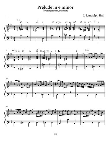 Prélude in e minor