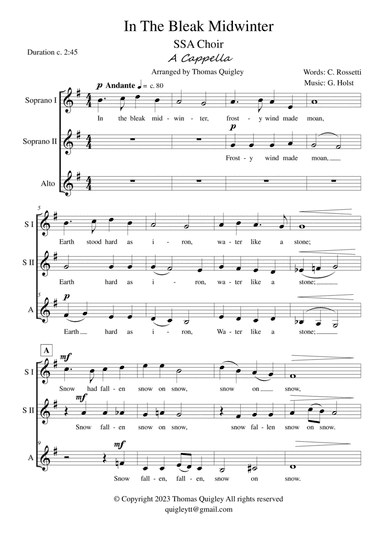 In the Bleak Midwinter