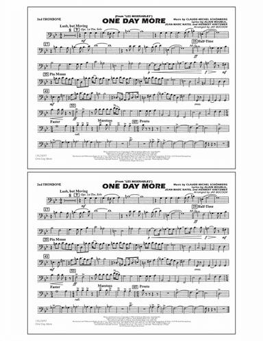 One Day More (from Les Misérables) (arr. Bocook/Rapp) - 2nd Trombone