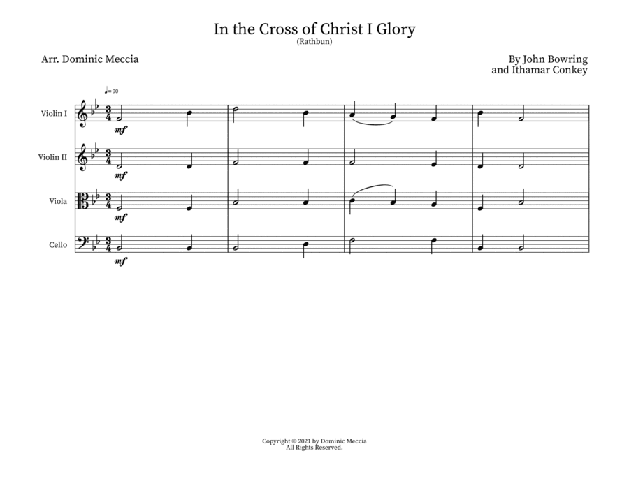 In the Cross of Christ I Glory (Rathbun)