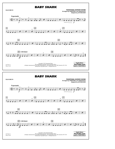 Baby Shark (arr. Jay Bocook) - Multiple Bass Drums
