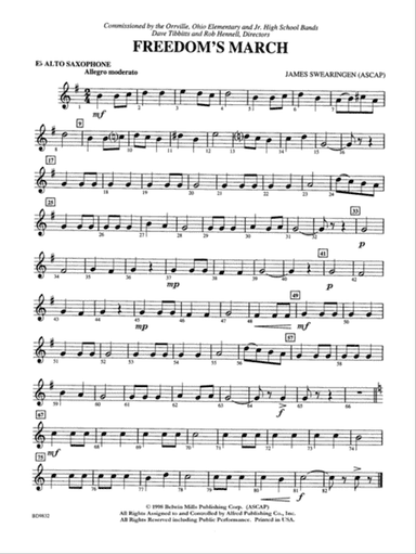 Freedom's March: E-flat Alto Saxophone