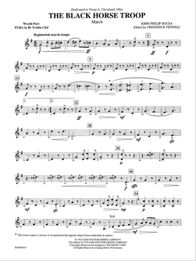 Black Horse Troop: WP B-flat Tuba T.C.
