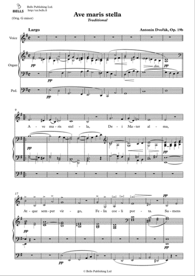 Ave maris stella, Op. 19B No. 2 (E minor)