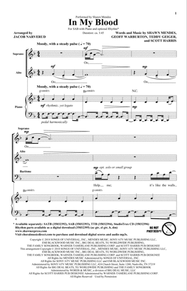 In My Blood (arr. Jacob Narverud)