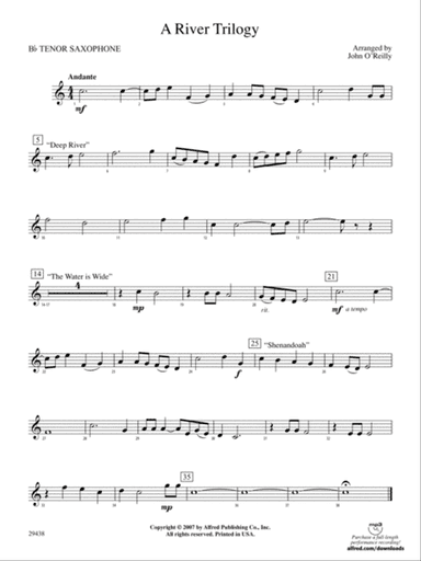 A River Trilogy: B-flat Tenor Saxophone