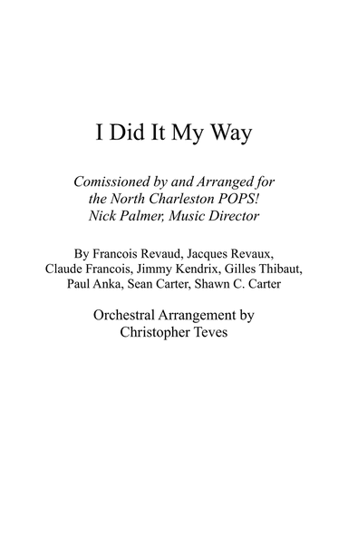 I Did It My Way