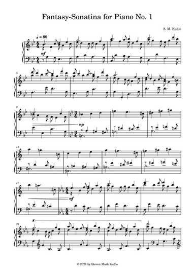 Fantasy-Sonatina for Piano No. 1