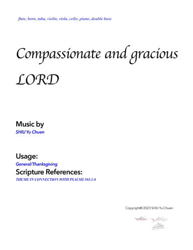 Compassionate and gracious LORD