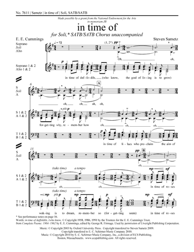 in time of (Unaccompanied Version)