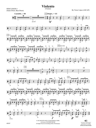 Violento: 1st Percussion