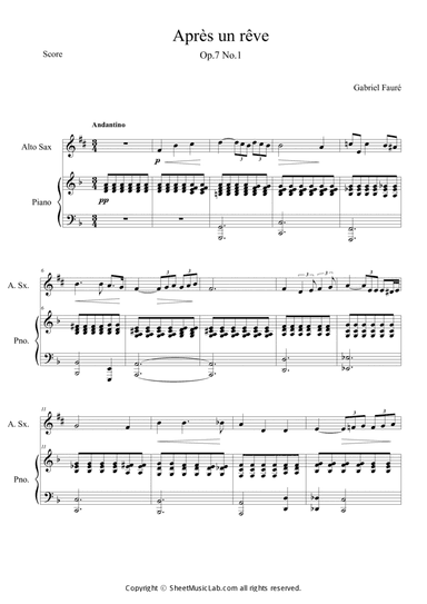 Apres un reve Op.7 No.1