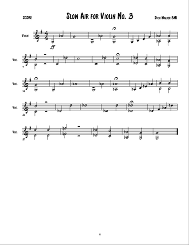 Slow Air for Violin No. 3 in G major
